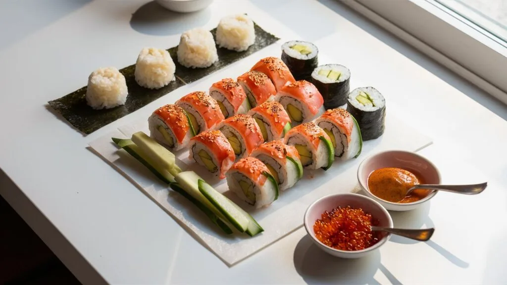 volcano roll sushi