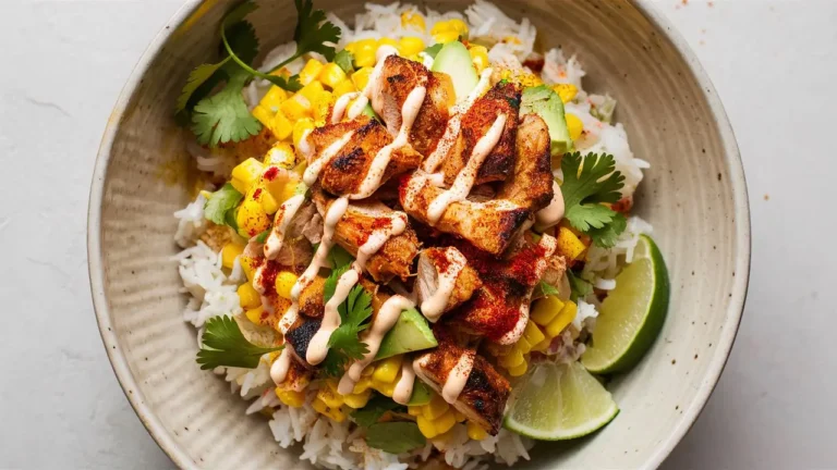 Street Corn Chicken Rice Bowl