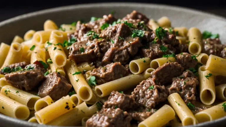 One-Pot Creamy Beef and Garlic Butter Pasta