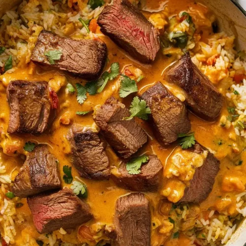 Steak and Queso Rice