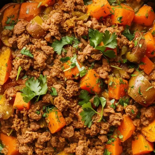 Ground Turkey and Sweet Potato Skillet