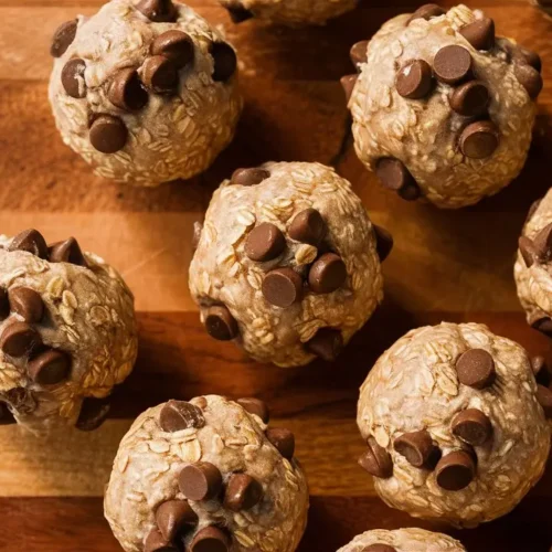 4-Ingredient No-Bake Chocolate Chip Protein Breakfast Balls