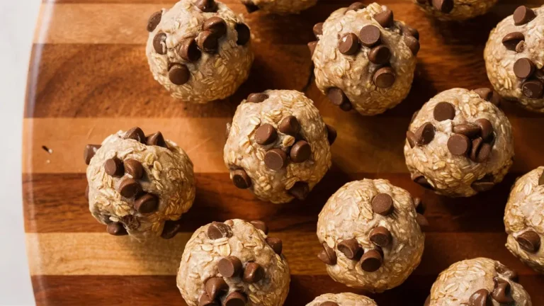 4-Ingredient No-Bake Chocolate Chip Protein Breakfast Balls