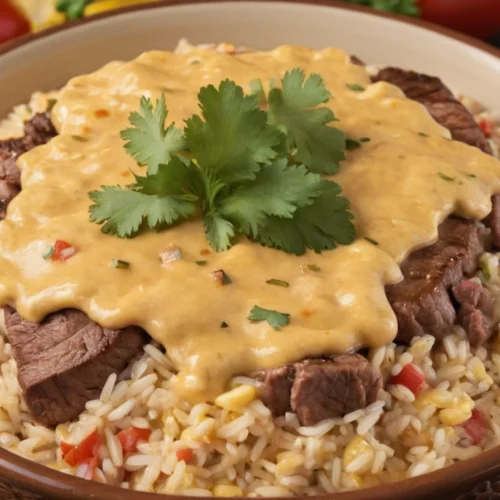 Steak Queso Rice